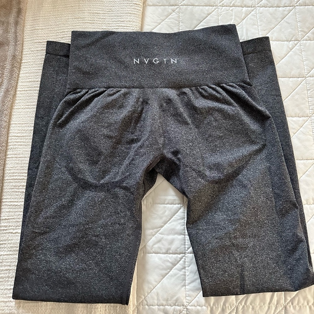 Gray NVGTN Black Speckled Contour Seamless Leggings